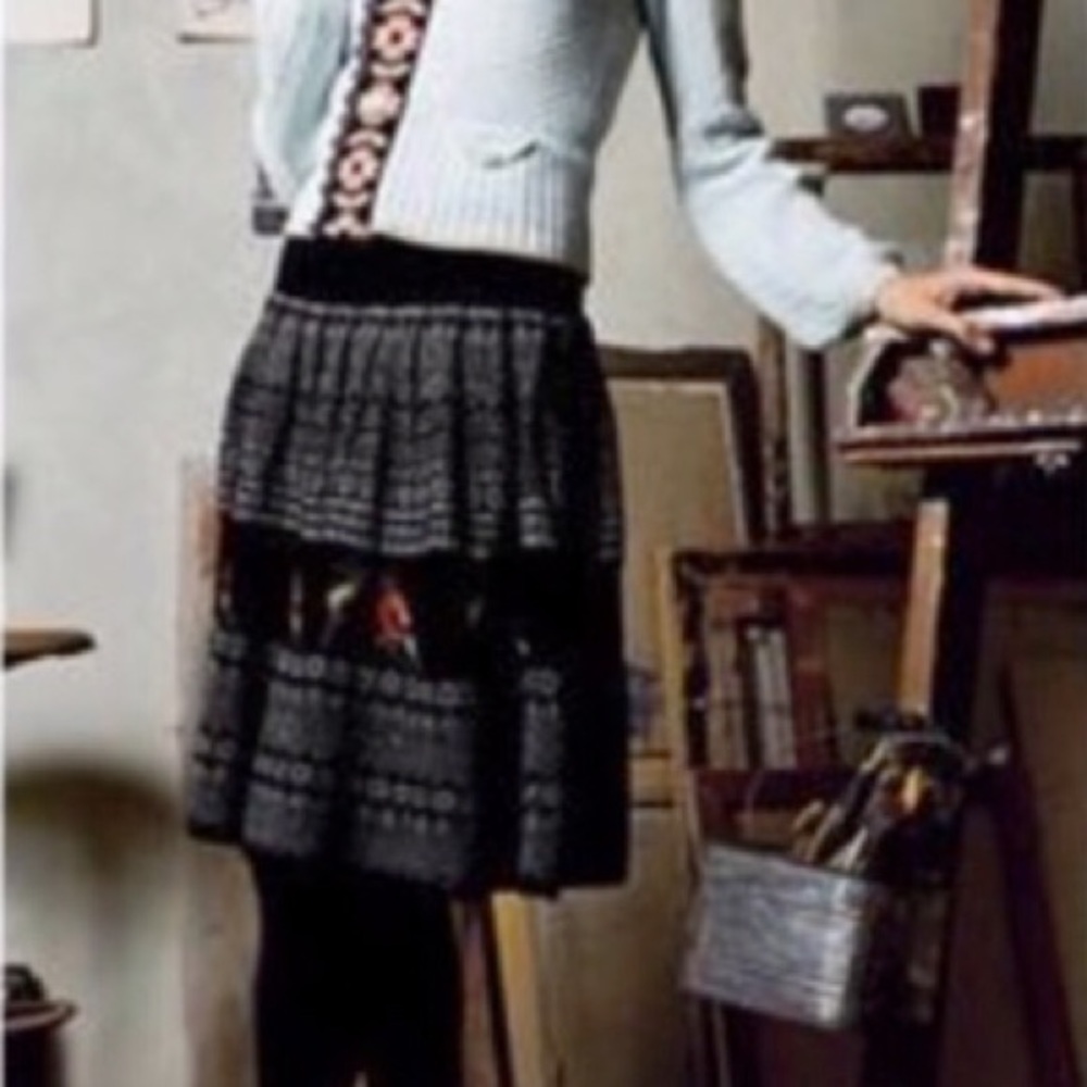 πHPπ Anthro Bird Fairisle Sweater Skirt by Moth - Picture 2 of 7